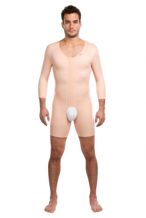 Compression garments for male plastic surgery procedures 