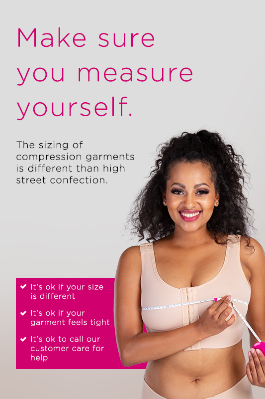Post surgery compression bra with sewn binder PS ideal 